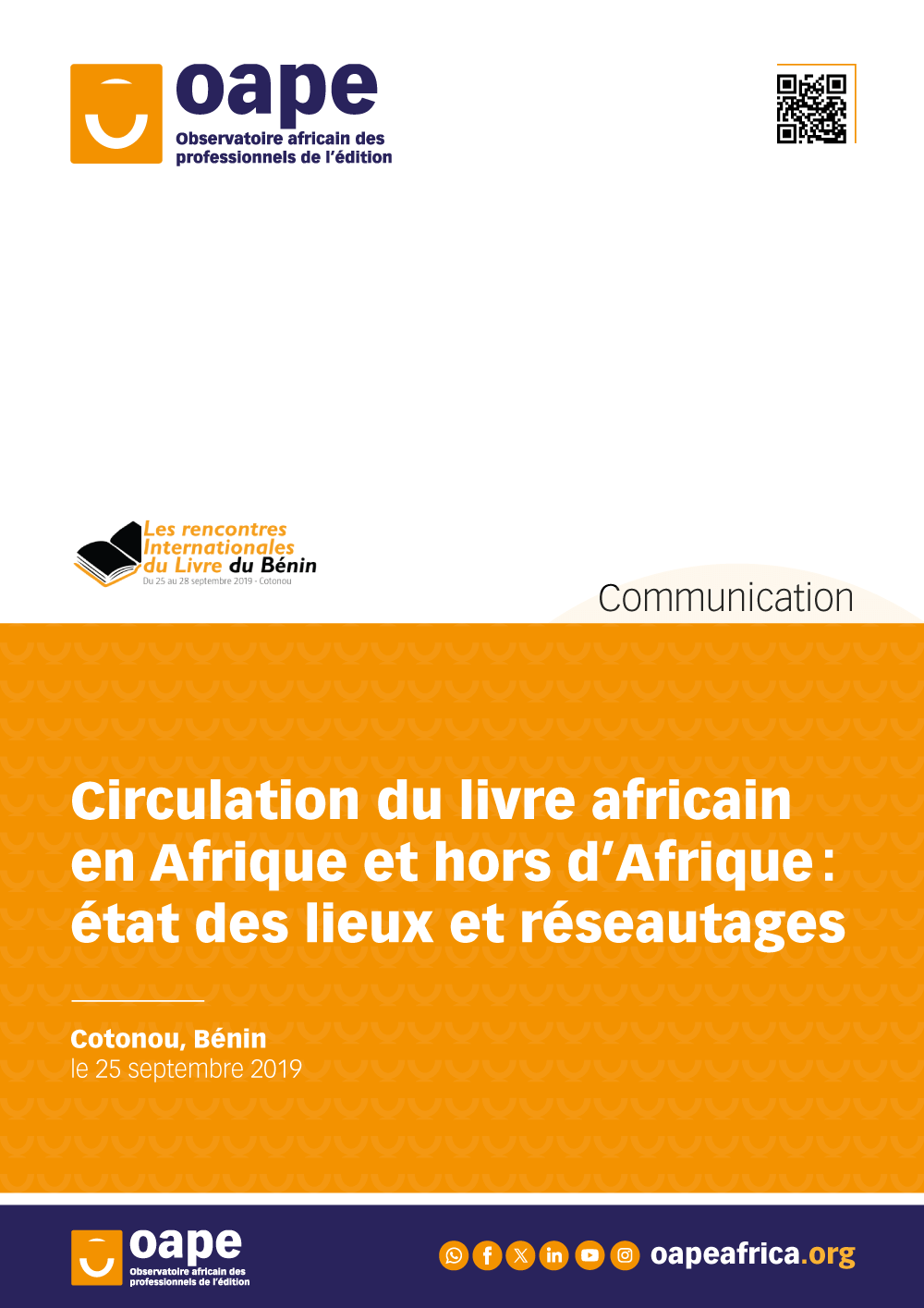 Communication---Circulation-du-livre-africain---Bénin---2019---OAPEAFRICA.ORG